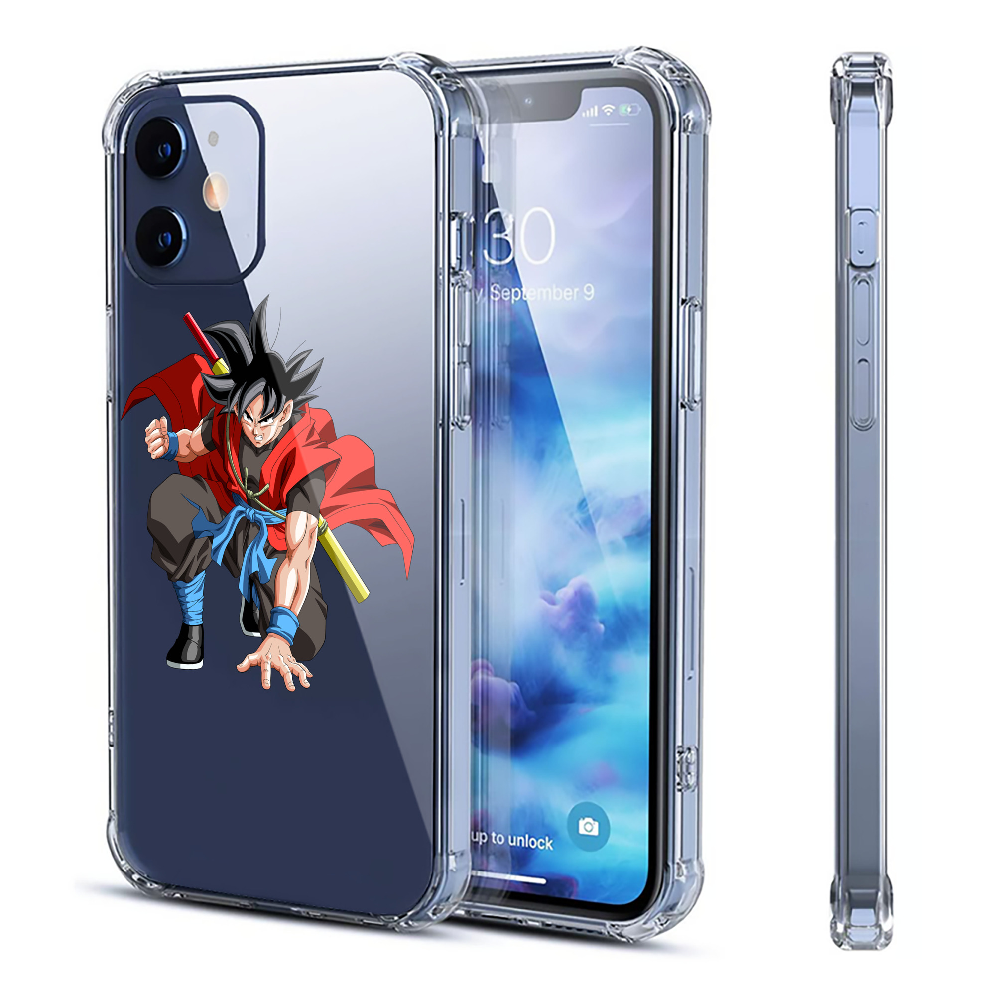 （画像用） ドラゴンボール 孫悟空（そん ごくう）Son Goku カカロット DRAGON BALL Kakarotto 【iPhone 12シリーズ対応】透明スマホケース（クリアソフトケース）